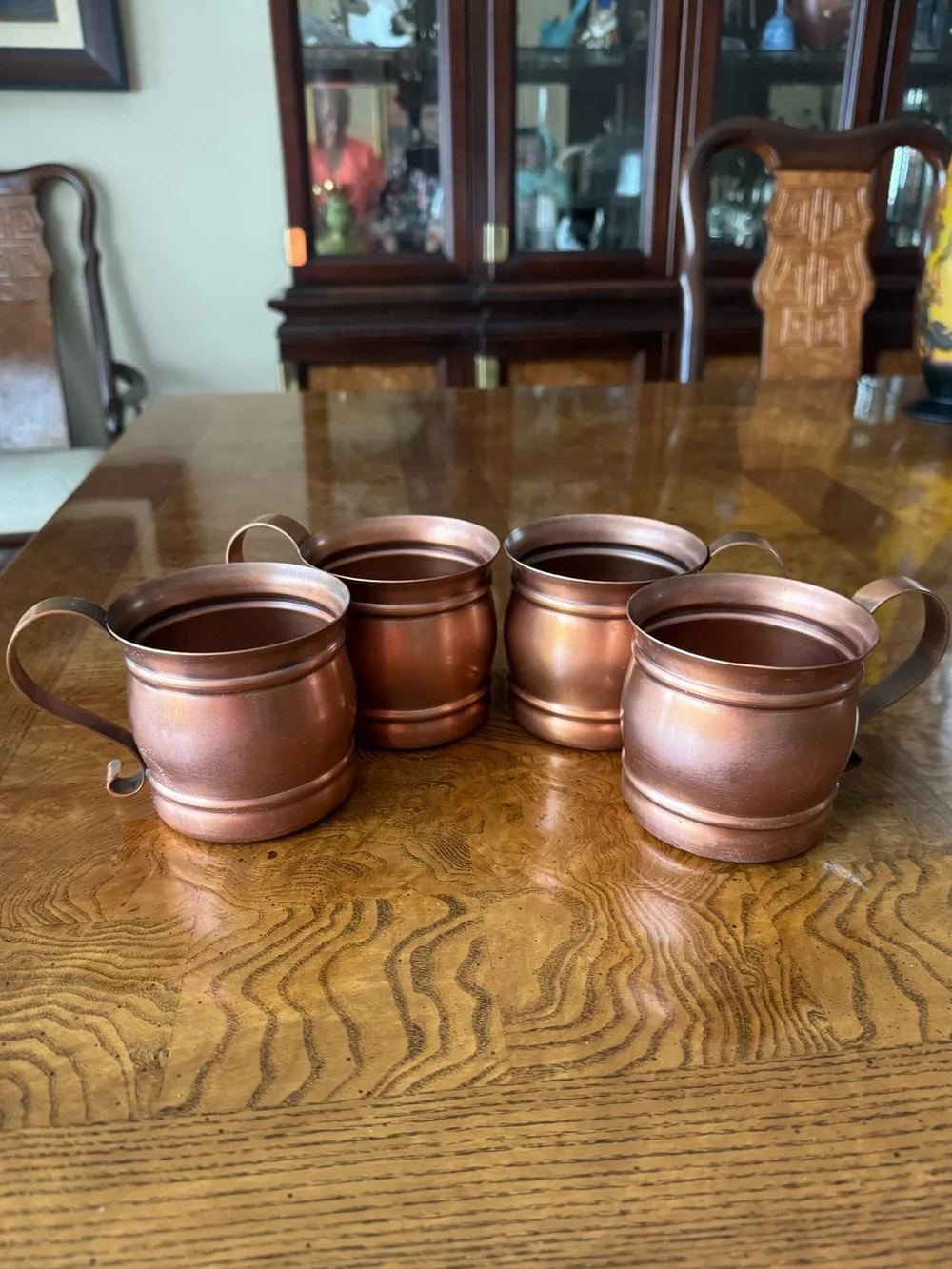 Gregorian Copper Mugs - Set of 4 - Vintage -  Made in the USA -Circa 1960’s/70’s
